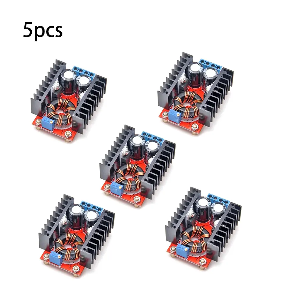 

5PCS Boost Converter Module Board 150W DC-DC Output DC12V-35V Adjustable Step Up Power Supply Boost Converter 2021 New