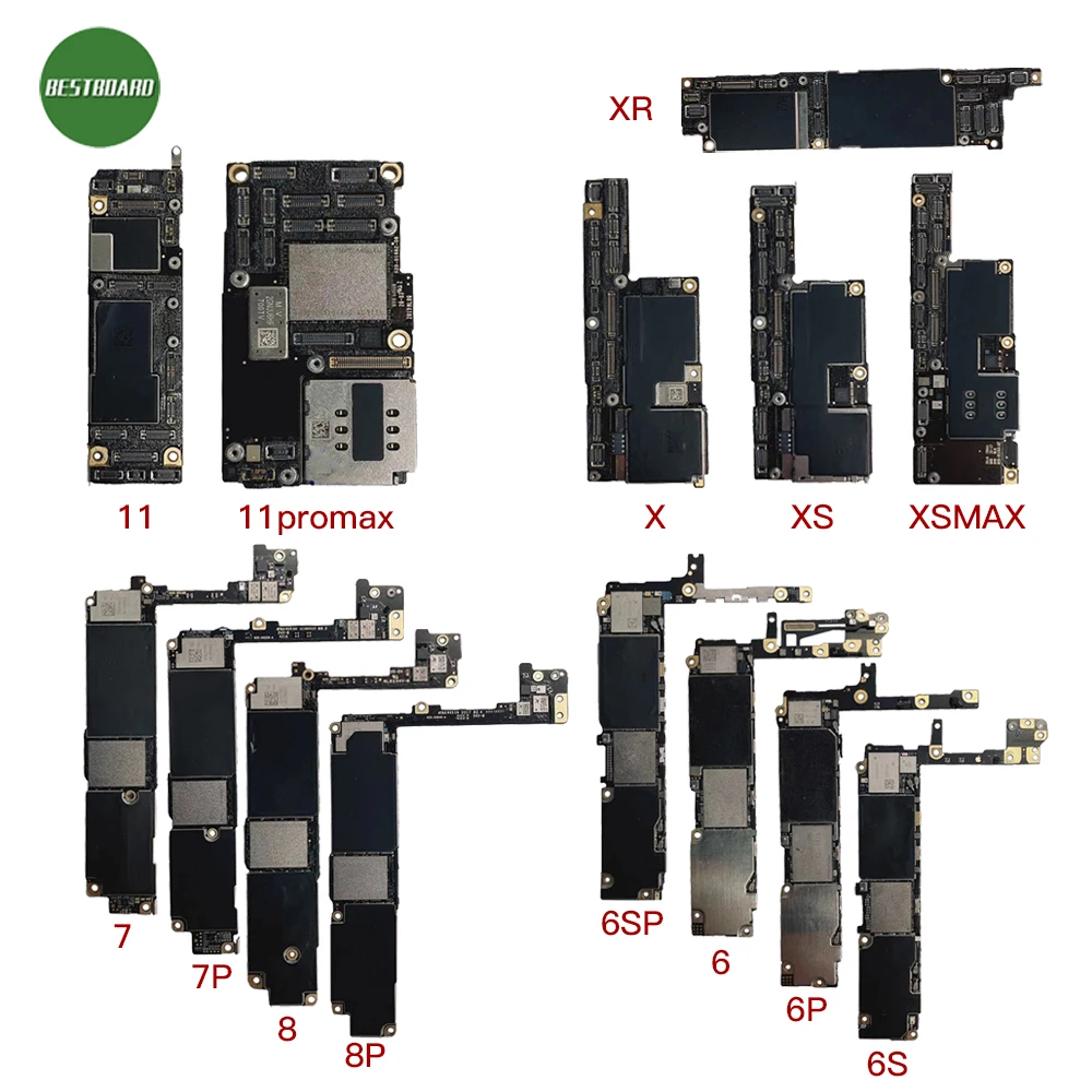 

Damaged Bad Motherboard For iPhone 11Promax 11Pro Xsmax XS XR X 8P 8G 7P 6SP 6P 6G Complete Logic Board Power Off Can't Work