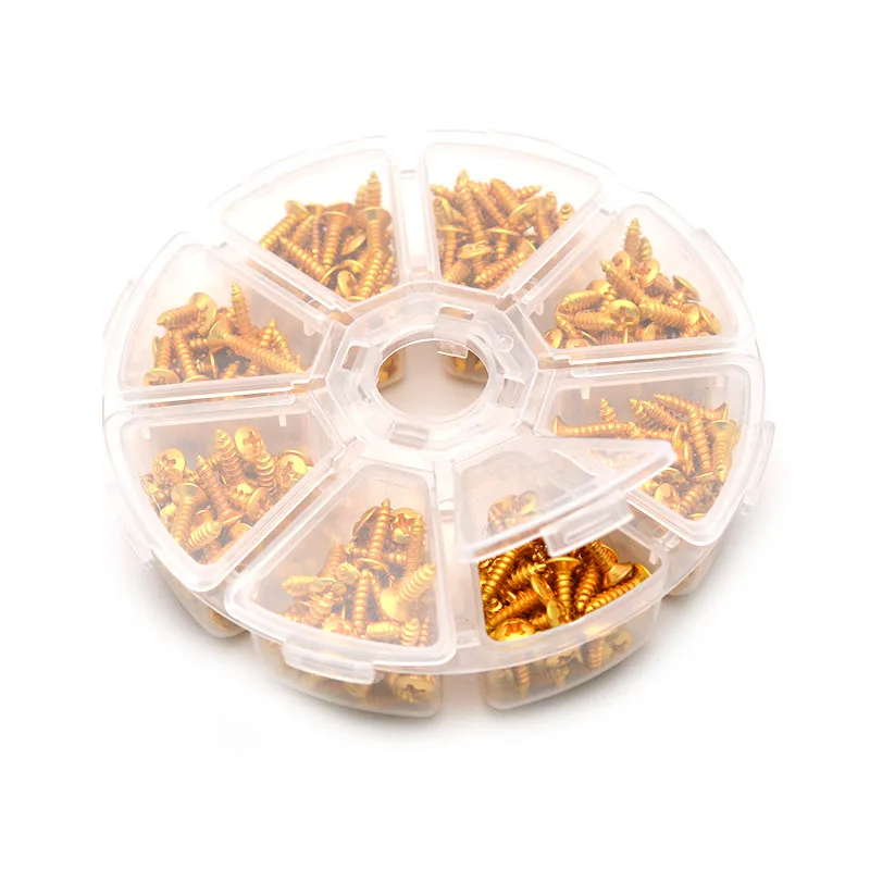 GD 400pcs with box 50 шт., 3 мм, электрическая гитара, защита басов, шурупы, защита от царапин, монтажные винты для ST Tele TL, гитара - Цвет: GD 400pcs with box