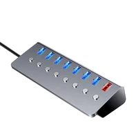 usb 3 0 hub with independent switch power supply port computer multi interface one drag seven expander