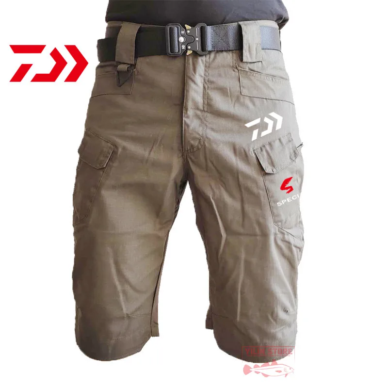 DAIWA Summer Men Camouflage Fishing Shorts Outdoor Sports Pants Breathable QuickDrying Waterproof Anti-UV |