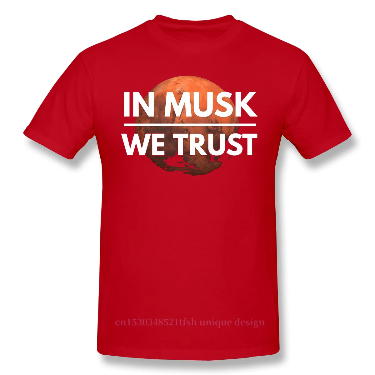 В мускус We Trust красного цвета из хлопка с принтом Детская футболка Camiseta Hombre