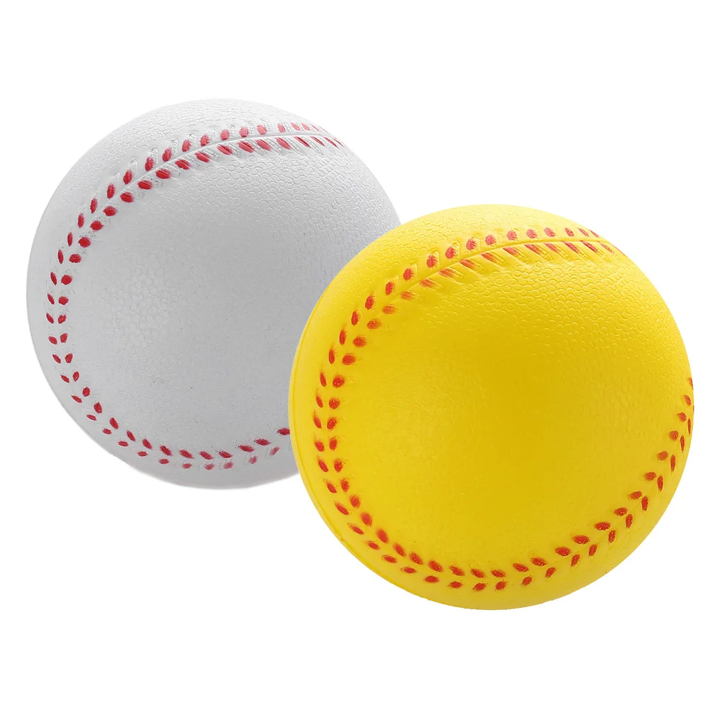 1pcs 6.3cm Relieve Stress Soft Sponge Baseball Indoor Outdoor Practice Training Base Ball Child PU BaseBall Softball Toys Squeez - купить по