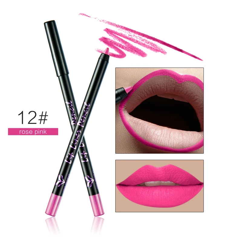 12 1 шт. Imagic Lipliner Карандаш Мягкий матовый контур для губ Обнаженная губная помада водостойкая стойкая Пигмент Макияж Красота Набор инструментов - Цвет: 12