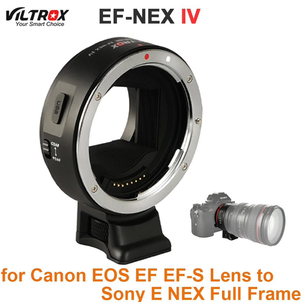 Viltrox EF-NEX IV адаптер для объектива с автофокусом Canon EOS EF EF-S объектив Sony E NEX Full Frame A7 A7R