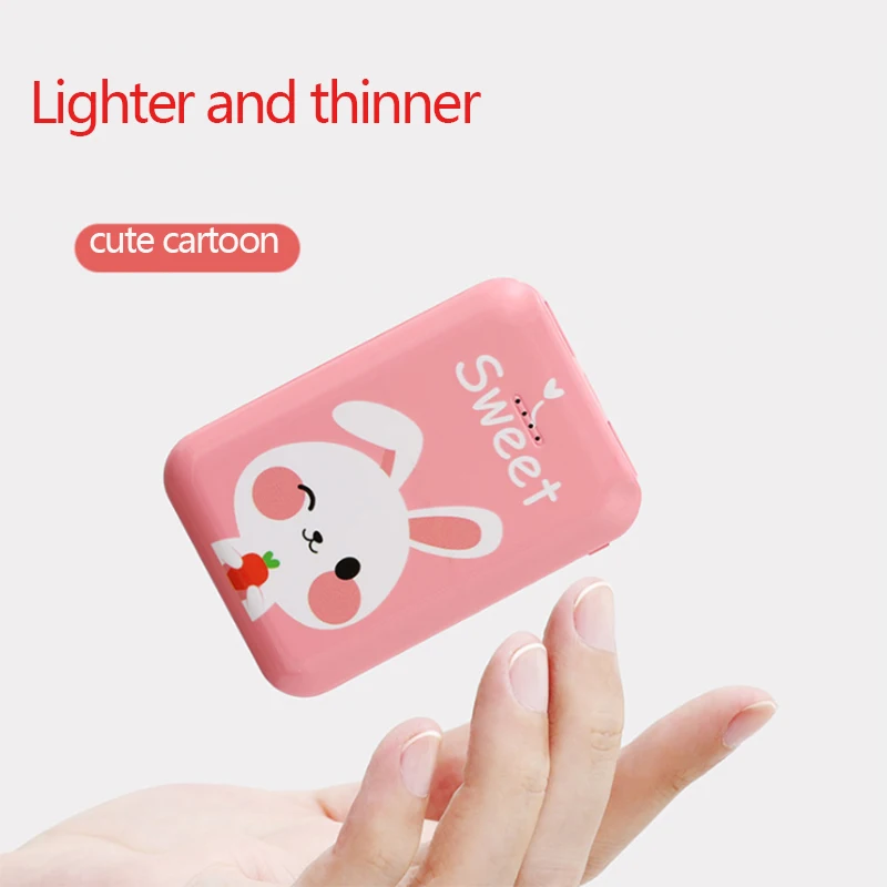 Компактный внешний аккумулятор 5000 мАч оригинальный дизайн портативное милое