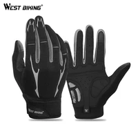 west biking cycling gloves touch screen gel bicycle gloves outdoor sports anti slip windproof mtb road bike full finger gloves