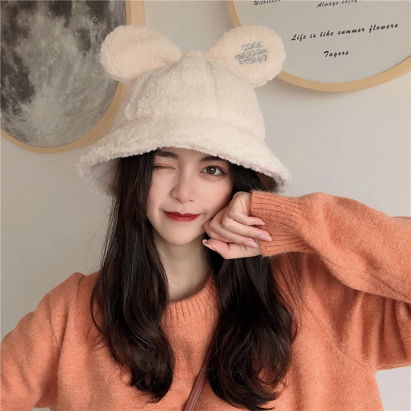 New fashion hat children autumn winter Korean version versatile Japanese fisherman's cap basin hat thickened warm fisherman hat