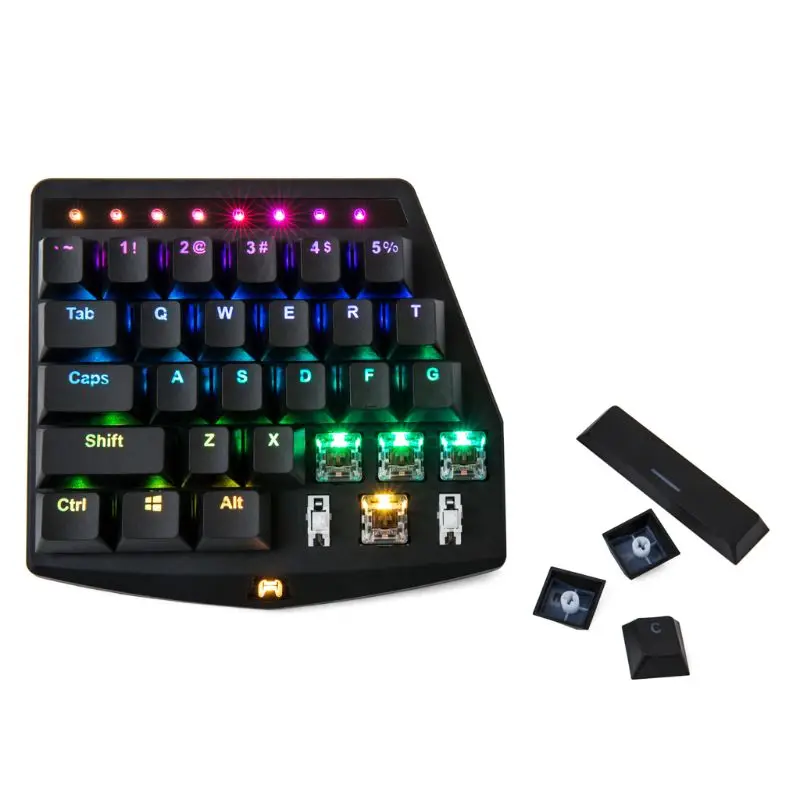 Игровая клавиатура Y5JF K1 с 27 клавишами Bluetooth RGB односторонняя механическая для PUBG