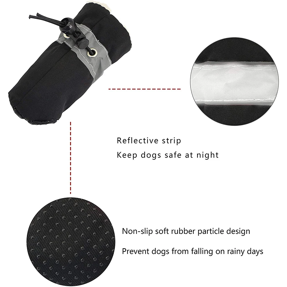 Зимняя обувь теплые сапоги Paw протектор с мягкой подошвой рисунком собачки и