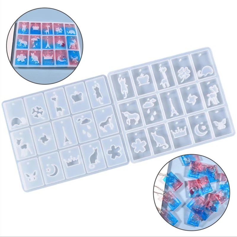 

DIY Miniature Jewelry Necklace Making Silicone Mold Craft Resin Pendent Mould