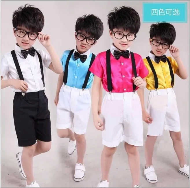 

New style children's choral clothing children's performance clothing boys bib costumes suits stage performance clothing