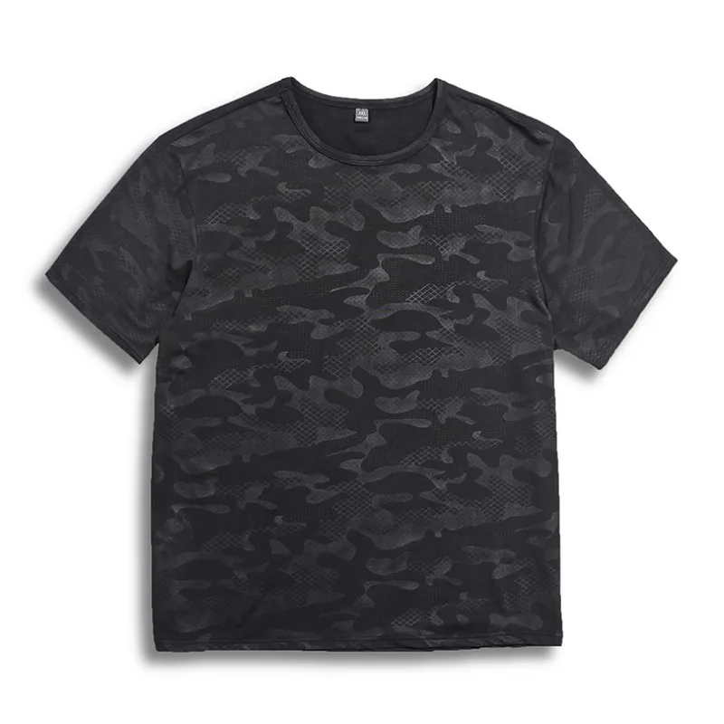 Yoga Camouflage Tracksuit Men Spring Summer Running Gym Short Sleeve T-shirt Shorts Street Casual Loose Sportswear Plus Size 7XL | Мужская