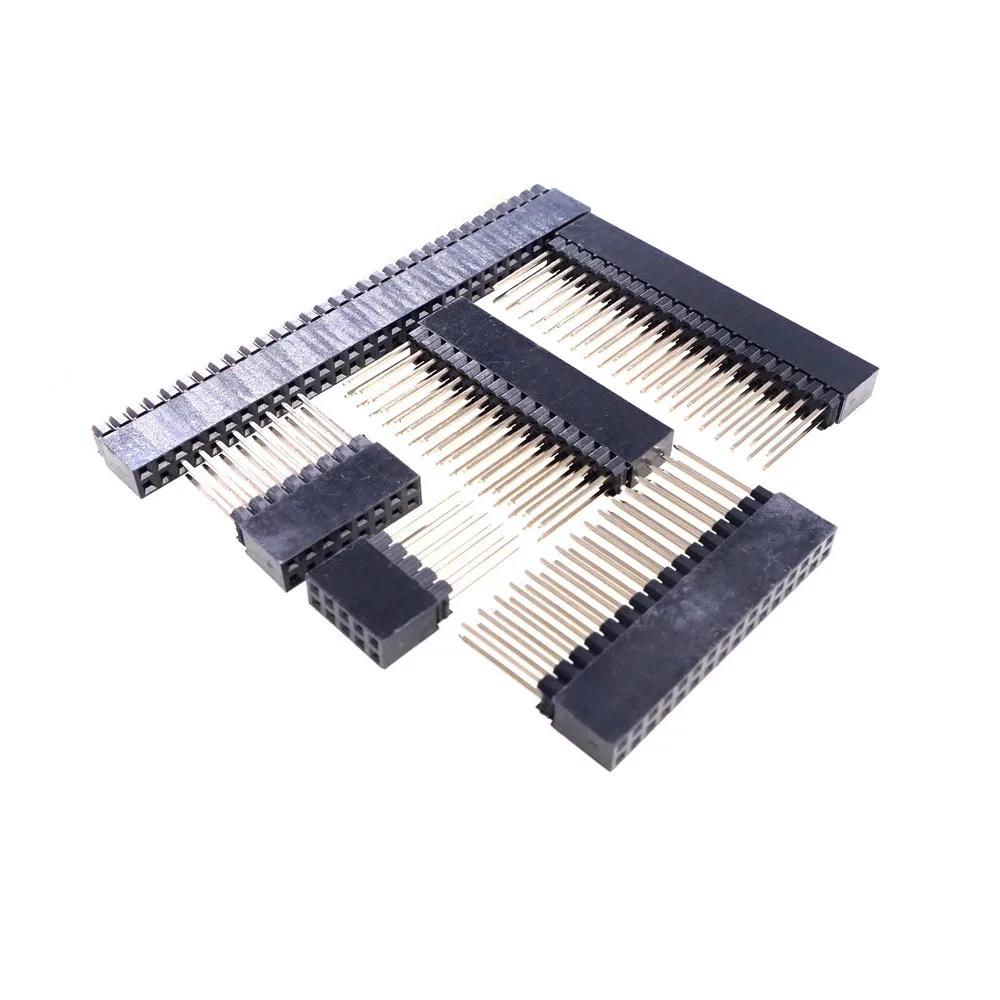 50 шт. 2 54 мм 0 100 &quotшаг 2x4 Pin 8 Положение ряда PCB Женский Заголовок через отверстие