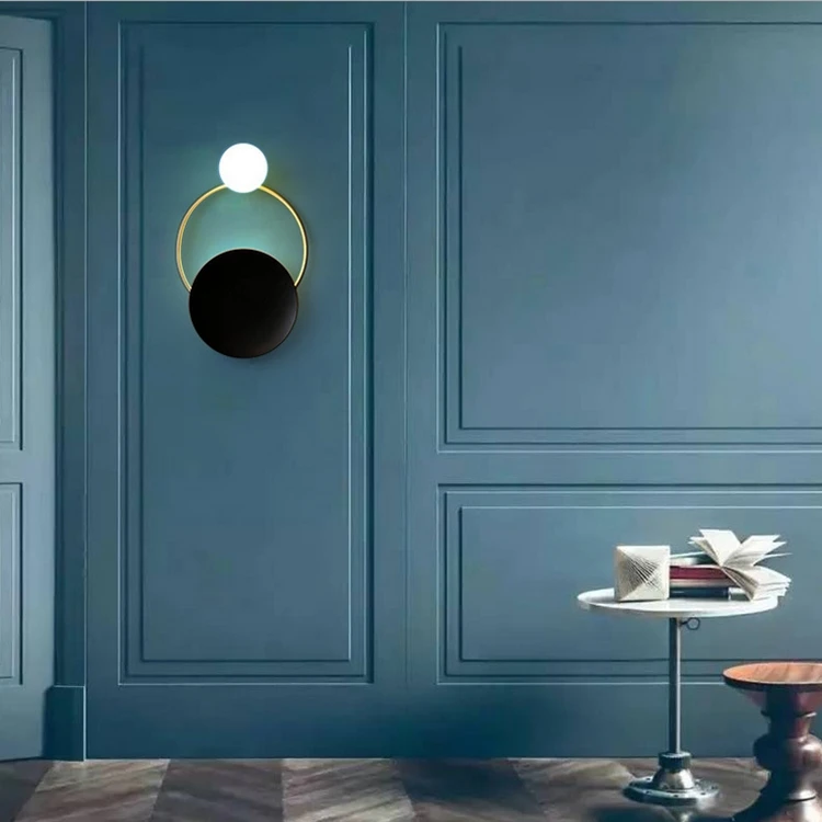 

Creative Round Led Wall Lamps Nordic Indoor Lighting Bedroom Parlor Aisle Wall Light Sconce Lighting Fixtures Free Shipping
