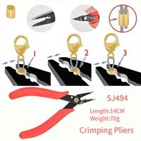 45 carbon steel jewelry pliers for jewelry making supplies crimper pliers for crimp beads red crimping pliers