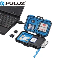 puluz memory card case usb 3 0 sd cf tf reader otg fuction 92227 slots waterproof sd cf tf sim cards storage case holder