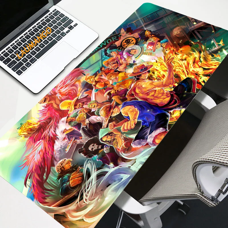 

One Piece Large size gaming accessories extended waterproof non-slip rubber HD printing game mouse pad desk pad