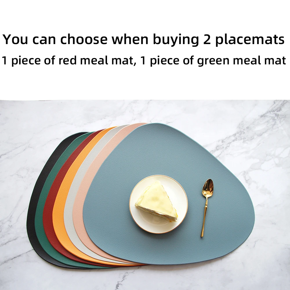 

2 4 6 8 10PCS Place Mat Tableware Pad Placemat Table Mat Heat Insulation PU Leather Placemats Bowl Coaster Kitchen Non-Slip