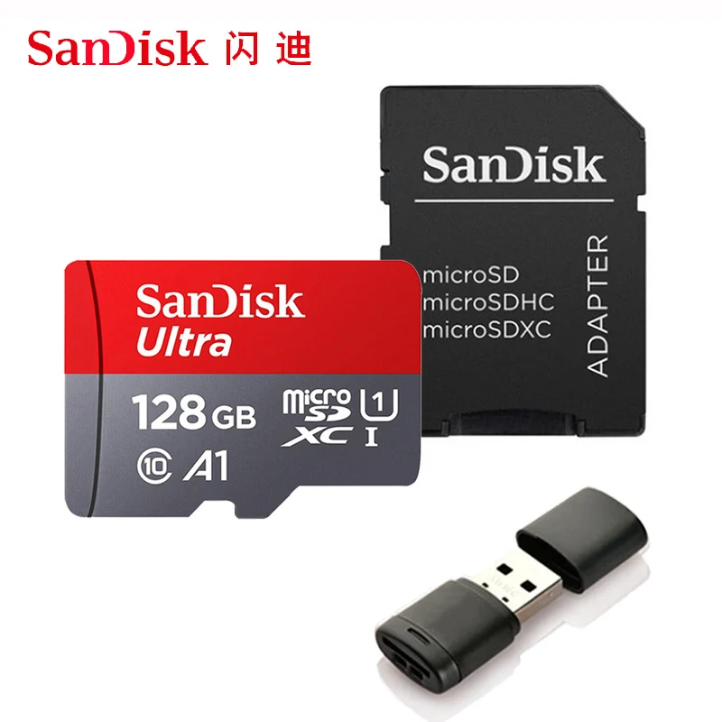 SanDisk Ultra карты памяти 400 Гб 256 ГБ 200 128 64 98 МБ/с. 32 оперативной 16 встроенной Micro sd Class10 UHS