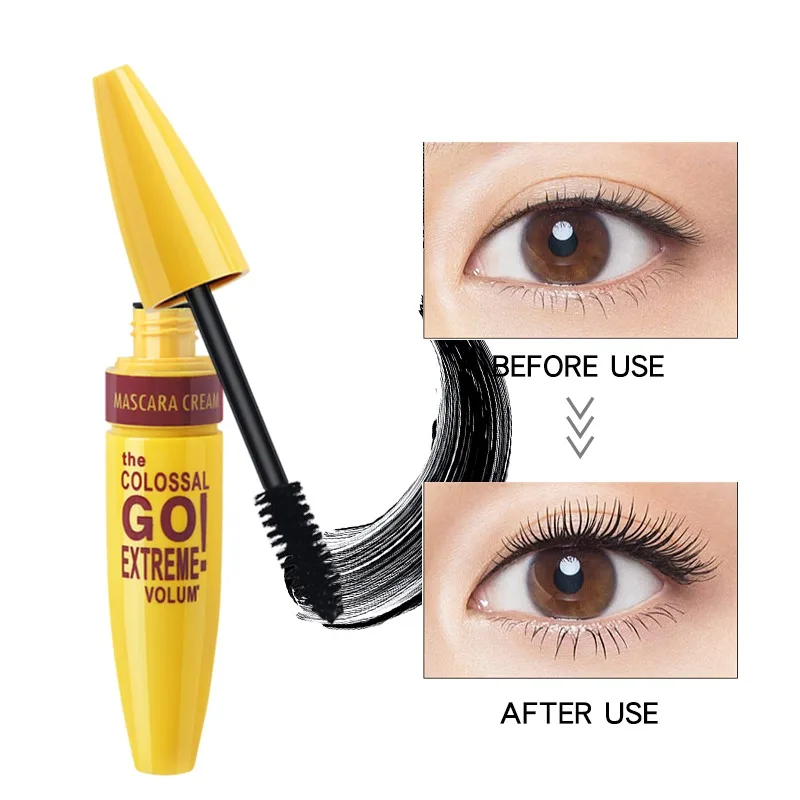 Новый объем макияжа Экспресс-колоссальная Тушь с коллагеном косметическое