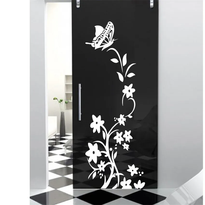 Наклейки на стену в виде бабочек цветов креативный декор для холодильника шкафа