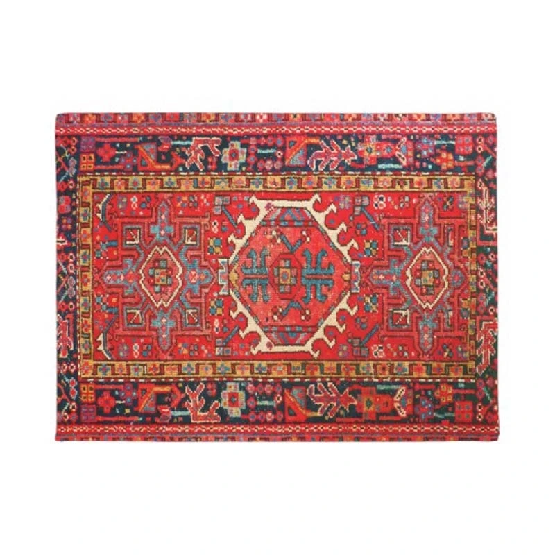 

Personality Persian carpet oriental rug red Home Decoration Entry Non-slip Door Mat Flannel Washable Floor Home Rug Carpet