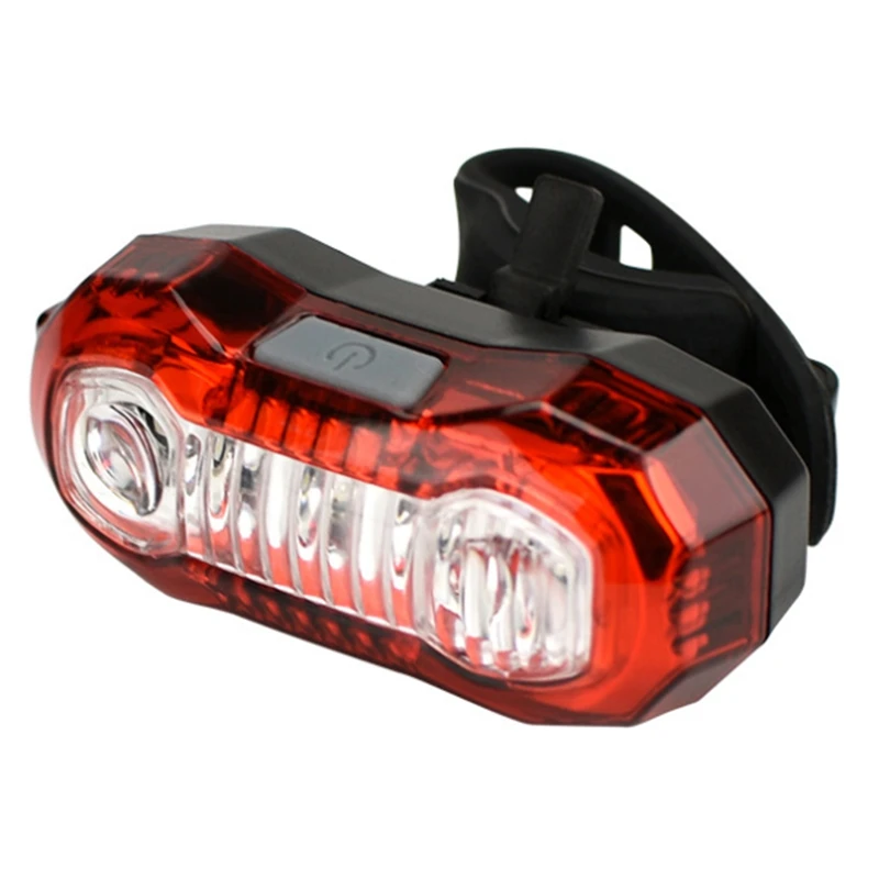 

USB Rechargeable Super Bright Bike Rear Tail Light Easy Install Red Safety Cycling Light-Fits On Any Bicycles