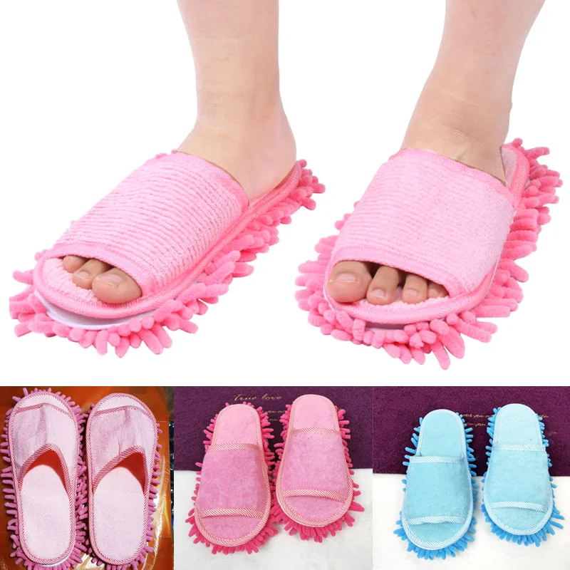 

Microfibre Mop Slipper House Floor Foot Shoes Lazy Polishing Cleaning Dust Tool ANDF889