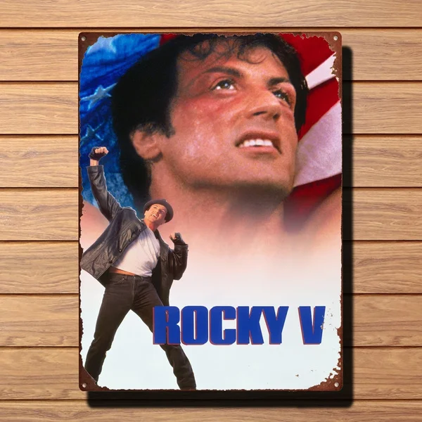 

ROCKY V Decor Bar Pub Home Vintage Metal Tin Sign Retro Tin Plate Sign Wall Art Decor