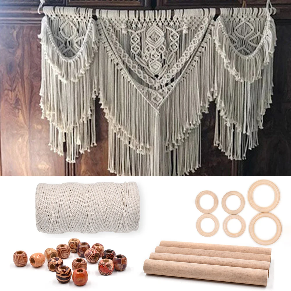 Настенная подвеска сделай сам домашняя настенная льняная веревка набор для