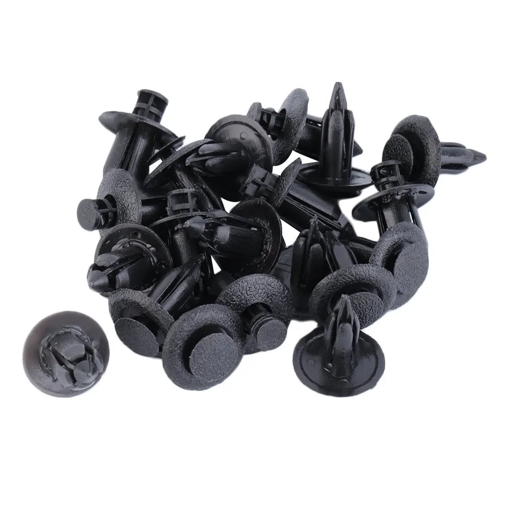 

20pcs Car Motorcycle Fairing Clips Rivets Fit For 6mm 8mm Hole Fastener Panel Black New Dropping Shipping