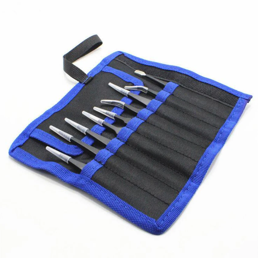 Пинцет 1 5 мм набор инструментов 9 шт. прецизионные промышленные антистатические