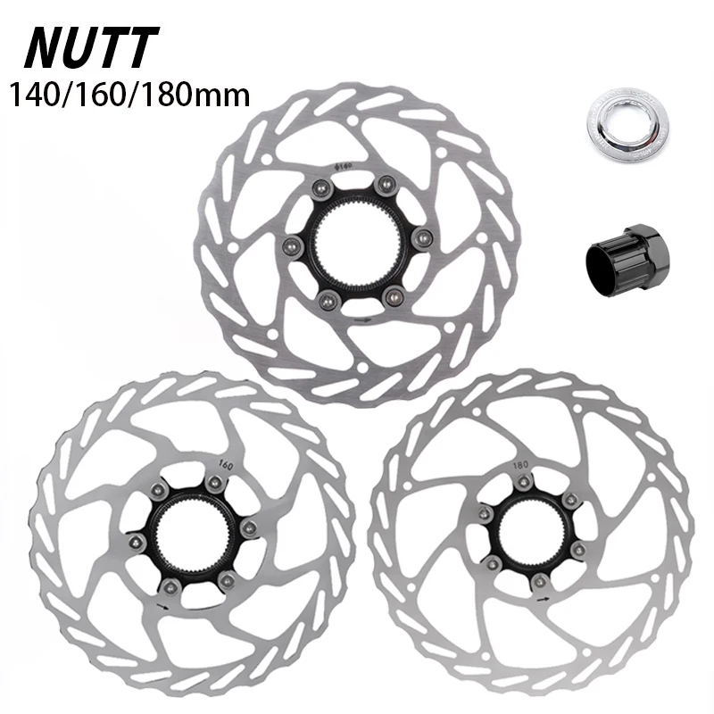 

NUTT Bike Disc Brake Rotor 140/160/180mm MTB Road Brake Disc Center Lock Stainless Steel Heat Dissipation Rotor For Shimano
