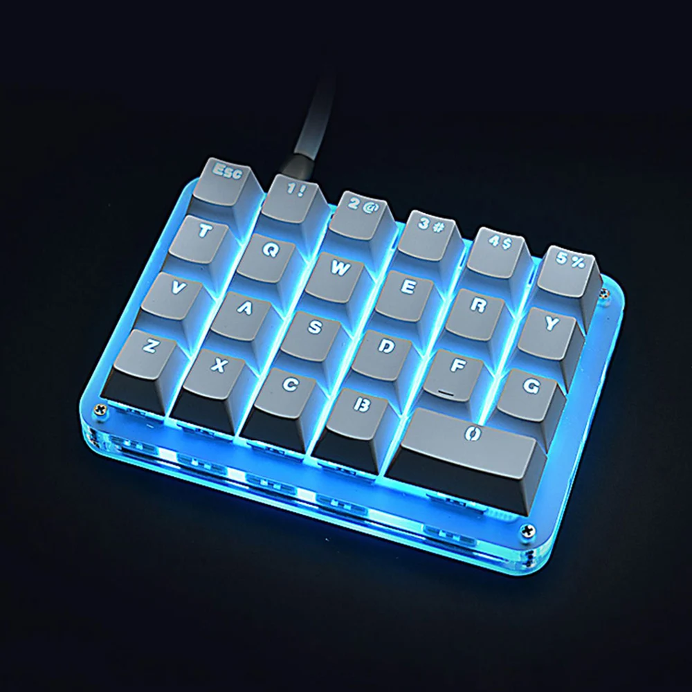 23 клавиши в одной руке механическая клавиатура для игрового рисования USB RGB