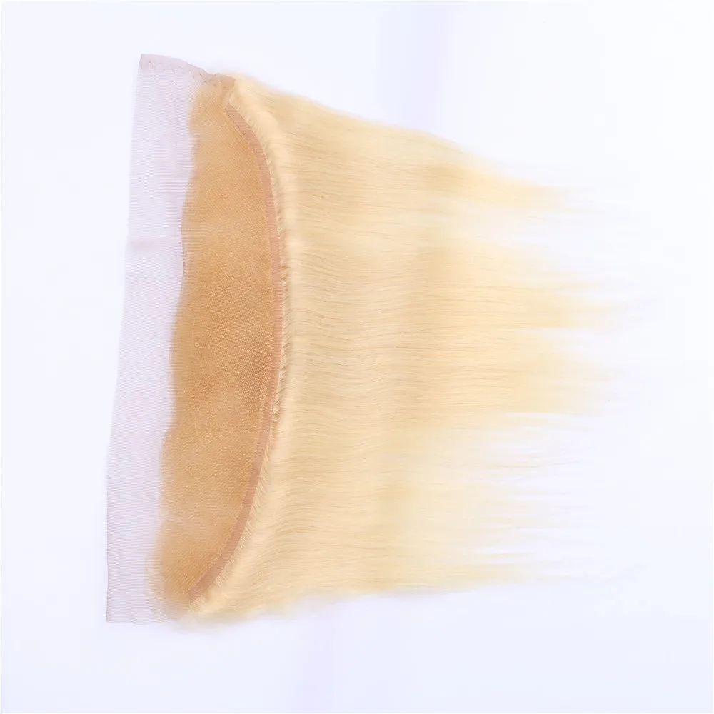 Hairpr 613 светлые кружева Фронтальная застежка уха до волнистые волосы перуанский