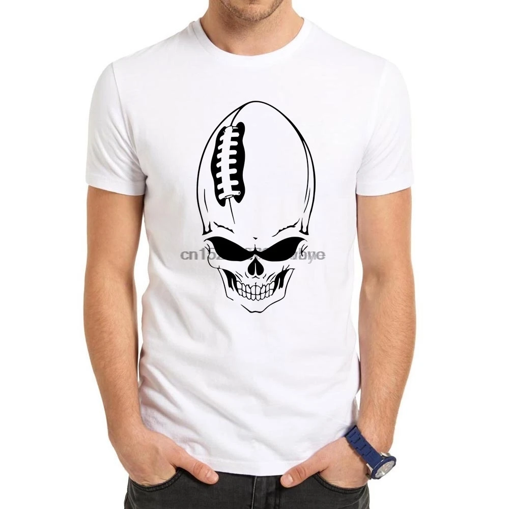 Мужские футболки с изображением черепа для американского футбола|Мужские