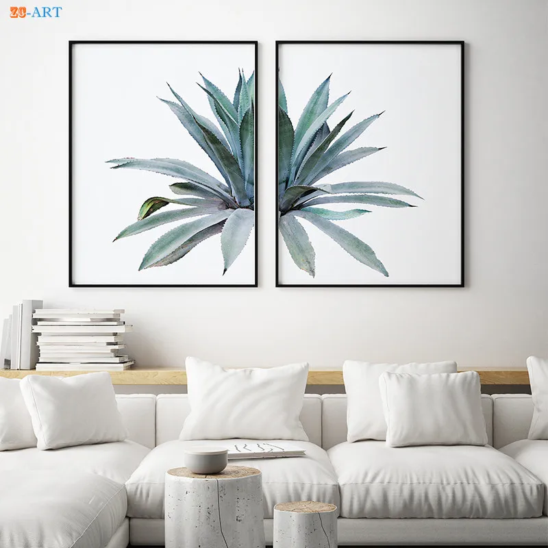Агава кактус печати сочные плакат ботанический настенная Современная
