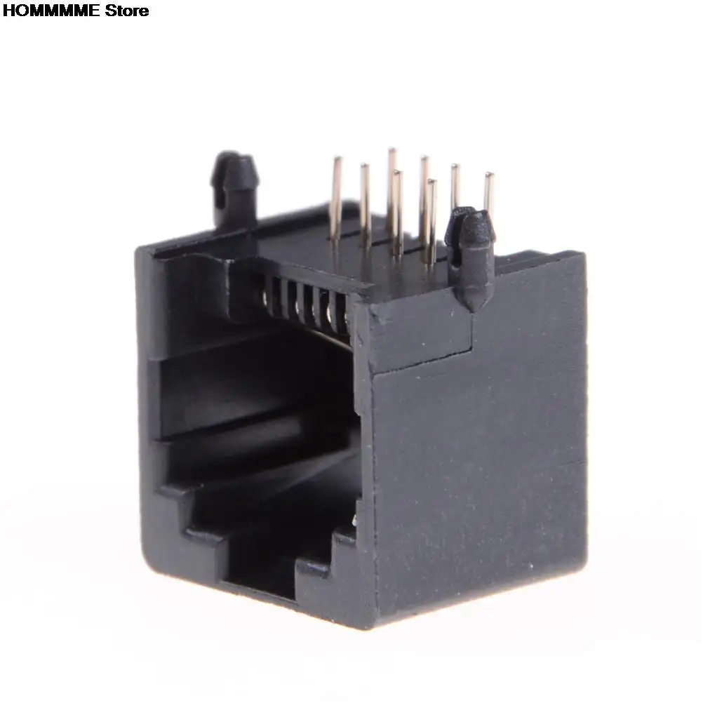 10 шт. Тип: RJ11/RJ45 8P8C черная компьютерная интернет-сеть разъем PCB | Обустройство дома