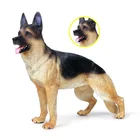 Подлинная немецкая овчарка Животные Моделирование Большой пес питомец фигурки модель украшения ПВХ Высококачественная Реалистичная игрушка детский подарок