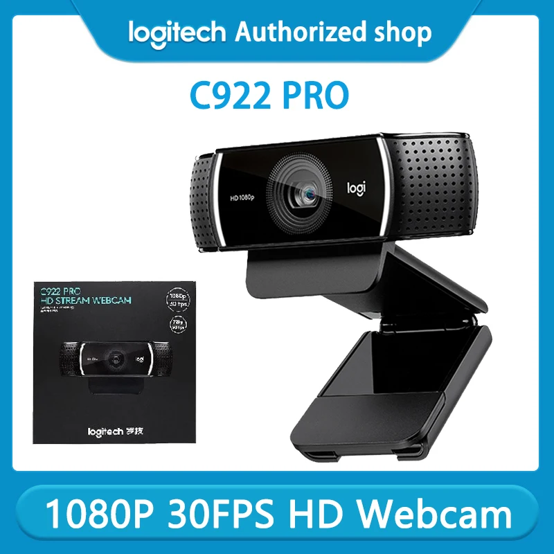 NEW Logitech C922 Pro 1080P Web 30FPS Full HD Webcam Built-in Microphone With Tripod For Streaming Recording