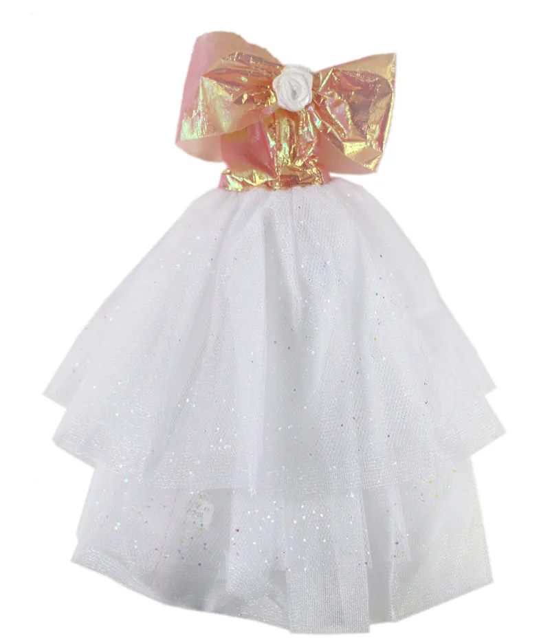 

Fashion White Princess Dress Outfit Set for Barbie 1/6 30cm BJD FR Doll Clothes Accessories Play House Dressing Up Toys Gift