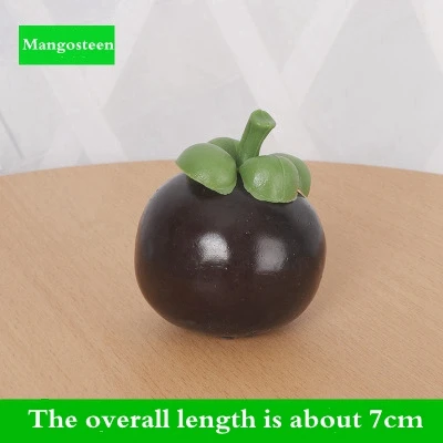 Mangosteen Искусственный фруктовый Овощной Детский развивающий магазин дисплей реквизит цветок модель украшения фотография ферма украшения реквизит - Цвет: Mangosteen