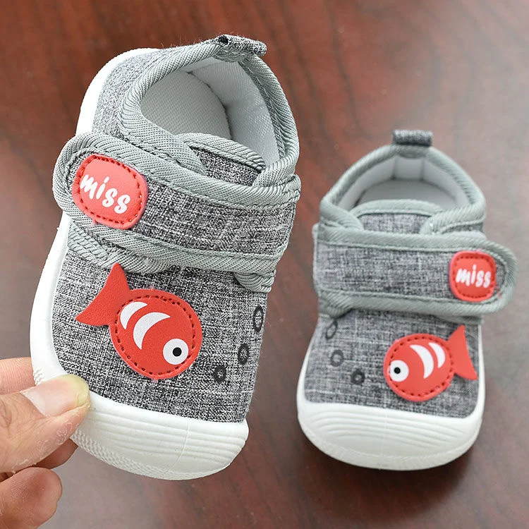 

Fashion Canvas Baby Girl Shoes Newborn Boy Breathable Anti-Slip Cotton Shoes Casual Walking Shoe Toddler Soft Soled First Walker