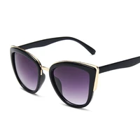 vintage cat eye sunglasses women fashion brand designer sunglasses female sexy leopard cateyes black gradient
