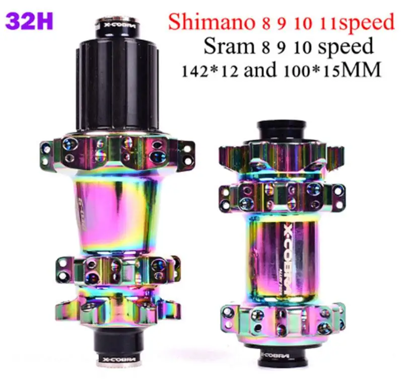 Горный велосипедный втулки X-Cobra Втулка велосипеда радужная 144 клика втулки 4 NBK подшипника кубики 32 отверстия когти 8 9 10 11 скоростей XD on.