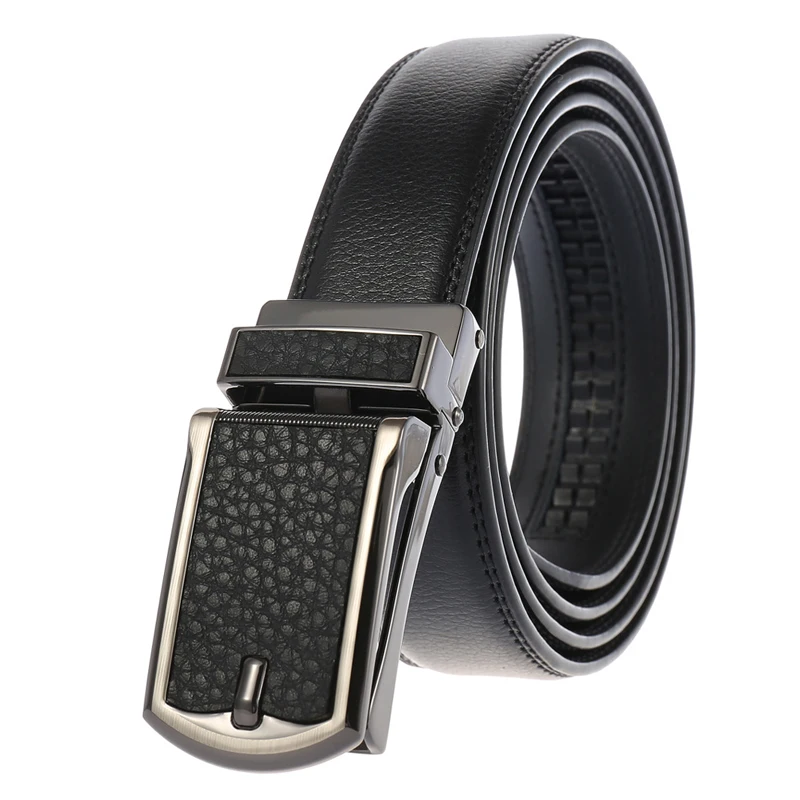 MEDYLA Новая автоматическая пряжка мужские ремни Модный деловой ремень известный бренд роскошные ремни для мужчин кожаные 3,0 см черный и коричневый