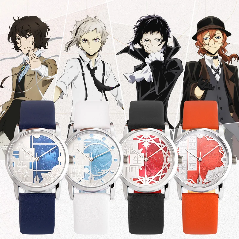 

Anime Bungo Stray Dogs Dazai Osamu Ryunosuke Akutagawa Mechanical Watches Cosplay Unisex Student Touch Screen Waterproof Watch