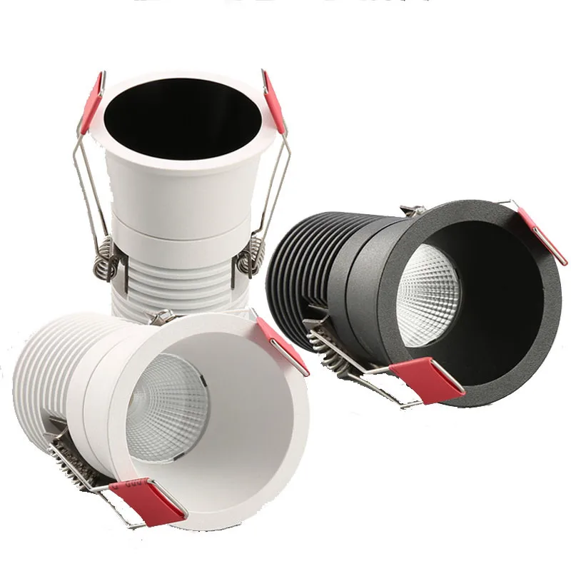 

Dimmable Embedded Anti Glare COB LED Downlights 5W/7W/9W/12W LED Ceiling Spotlights AC85~265V Background Lamps Indoor Lighting