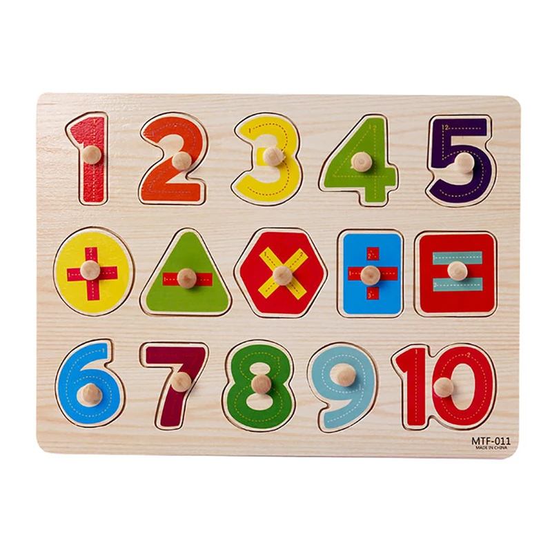 

Wooden 3D Puzzle Number Letter Puzzles Educational Developmental Toddler Kids Learning Training Toys Jigsaw houten speelgoed A20